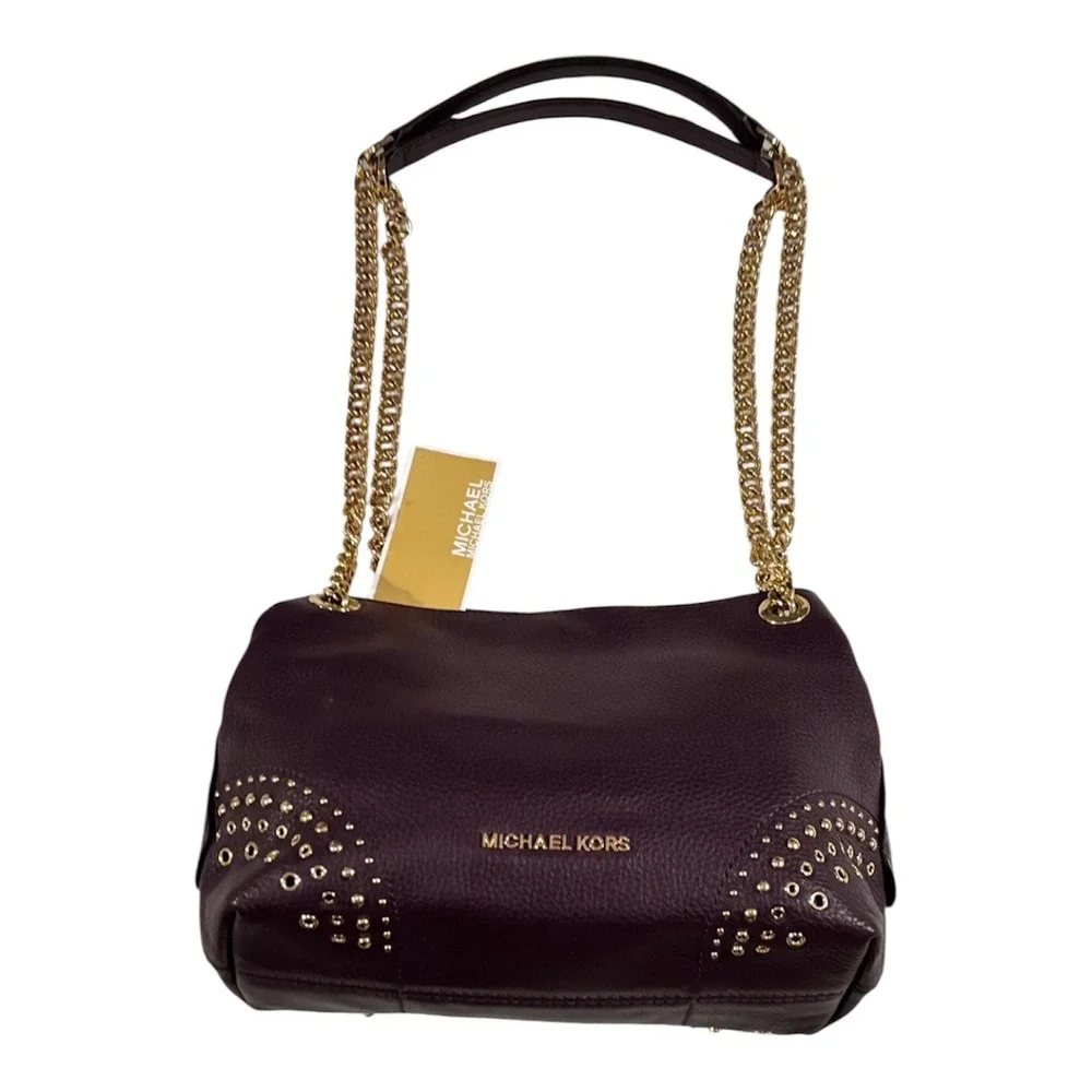Michael Kors Damson Medium‎ Chain Messenger Leather shoulder Bag 35F8GTTM6L New